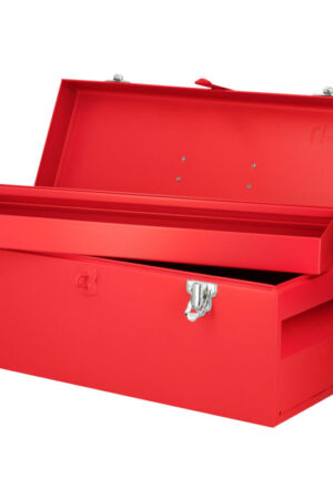 Caja portaherramientas metálica color rojo 20" x 7" x 7" Urrea